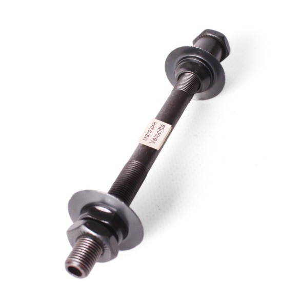 Ось велосипедная Shunfeng, задняя, 3/8&amp;quot;x145 мм, сталь, под эксцентрик, с конусами, пыльники