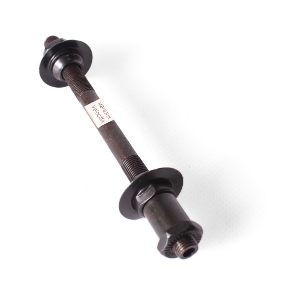 Ось велосипедная Shunfeng, задняя, 3/8&amp;quot;x145 мм, сталь, под эксцентрик, с конусами, пыльники