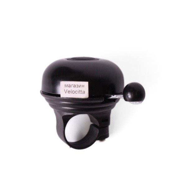 Звонок велосипедный 43A-05, алюминий/пластик, черный