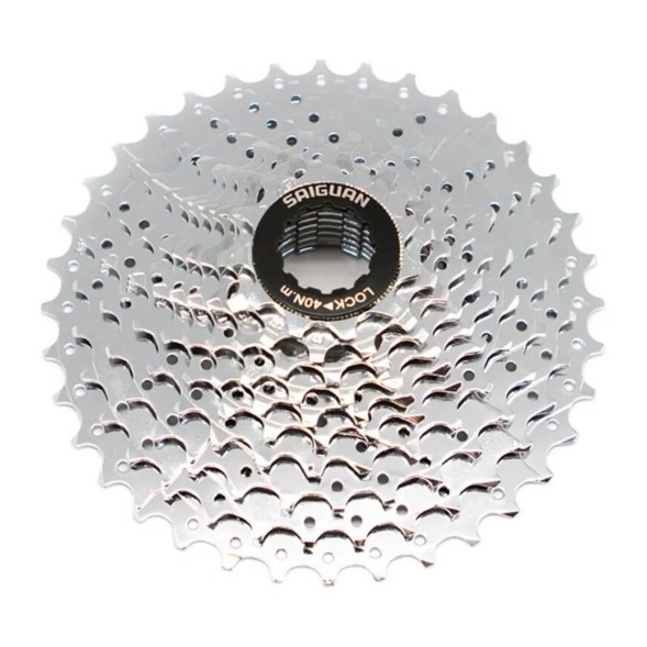 Кассета Saiguan CS-1001, 10 скоростей, 11-32 звезды, Chrome-Plated
