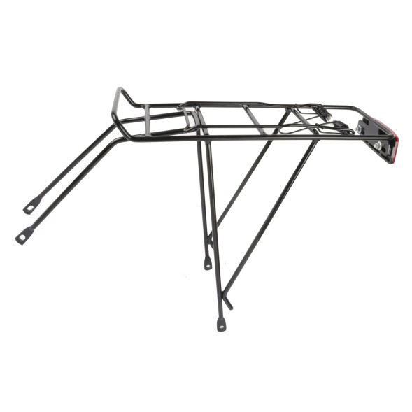 Багажник задний YJ28V-090, 28&amp;quot;, стальной, классический с прижимной лапкой, черный