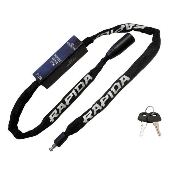 Велозамок Rapido GK105.109, цепь 3.5x1200 мм, 2 ключа, противоугонный, тканевая оплетка, черный