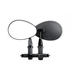 Зеркало велосипедное EasyDo RM-09-ED-3306-1(left), в торец руля 17-24.5 мм, прямое, складное, 80х115 мм, пластик, Box