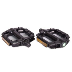 Педали алюминиевые PD-P817-9x16-BK, Platform, 107x98мм, резьба 9/16&amp;quot;, с шипами, Black