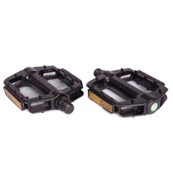 Педали алюминиевые PD-P817-9x16-BK, Platform, 107x98мм, резьба 9/16&amp;quot;, с шипами, Black