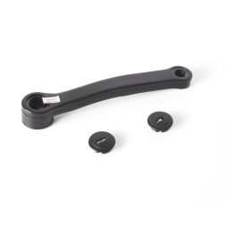 Шатун левый, 170 мм, "спортивный", под ромб, в пластиковом защитном кожухе, черный