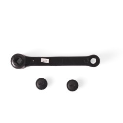 Шатун левый, 170 мм, "спортивный", под ромб, в пластиковом защитном кожухе, черный