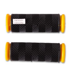 Грипсы велосипедные, 90 мм, термопластичная резина, желтый