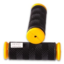 Грипсы велосипедные, 90 мм, термопластичная резина, желтый