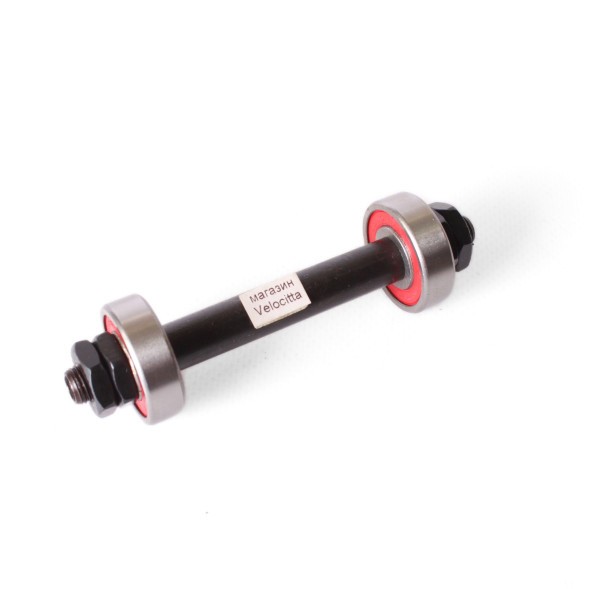 Ось велосипедная для передней втулки Shunfeng, 3/8&amp;quot;x108 мм, сталь, под эксцентрик с промподшипником (красный 6200)