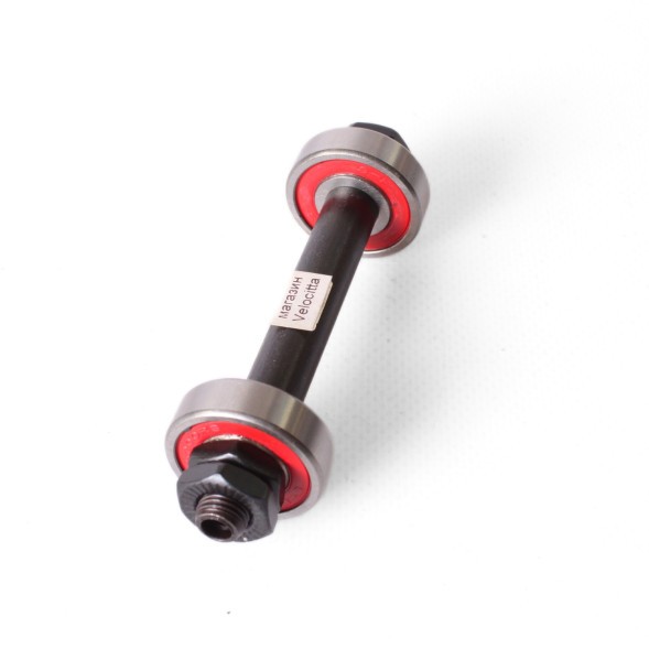 Ось велосипедная для передней втулки Shunfeng, 3/8&amp;quot;x108 мм, сталь, под эксцентрик с промподшипником (красный 6200)