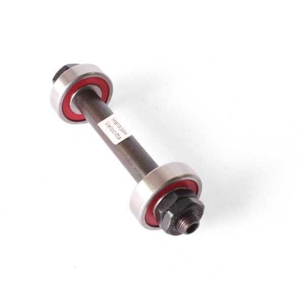 Ось велосипедная для передней втулки Shunfeng, 3/8&amp;quot;x108 мм, сталь, под эксцентрик с промподшипником (красный 6200)