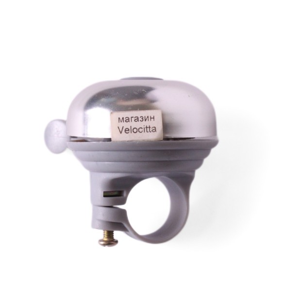 Звонок велосипедный 43A, AL/пл, черно-серебристый