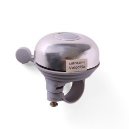 Звонок велосипедный 43A, AL/пл, черно-серебристый