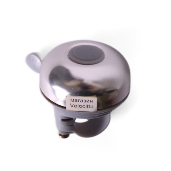 Звонок велосипедный 43A, AL/пл, черно-серебристый