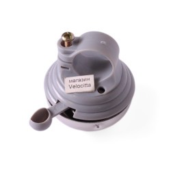 Звонок велосипедный 43A, AL/пл, черно-серебристый