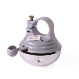 Звонок велосипедный 43A, AL/пл, черно-серебристый