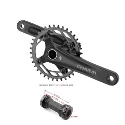 Комплект системы Prowheel Charm, 170 мм, Narrow Wide 36T, алюминиевые шатуны, с интегрир. полым валом под Hollowtech 2, 104 BSD, с кареткой Prowheel PW-BB73 68/73 мм