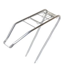 Багажник задний 28&amp;quot;, сталь, усиленный с прижимной лапкой, серебристый