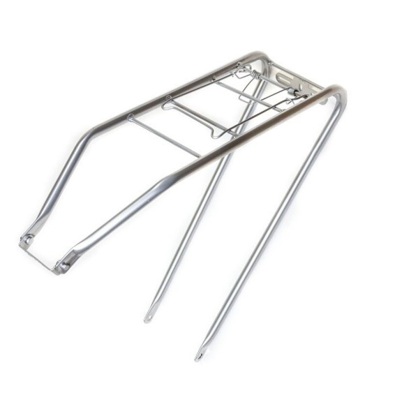 Багажник задний 28&amp;quot;, сталь, усиленный с прижимной лапкой, серебристый