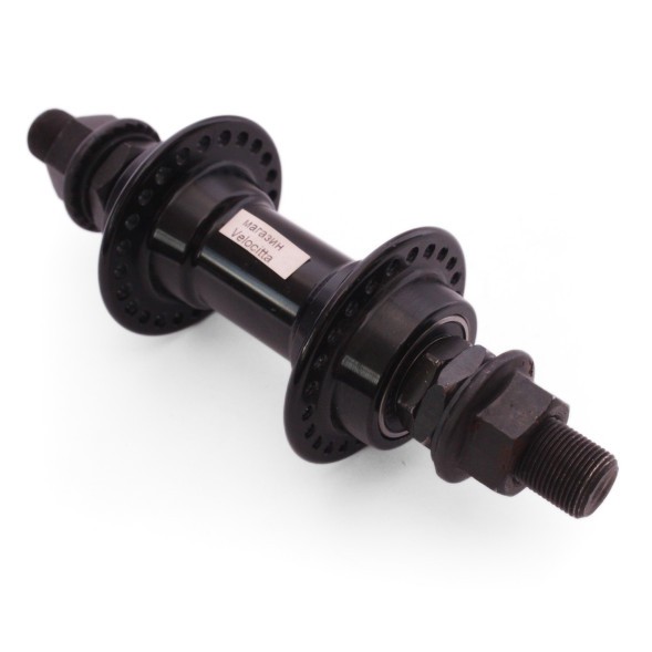 Втулка передняя Wang Zheng WZ-A275FB black, для BMX, ALU, под U-br, на гайках, 48 отверстий, ось 14х100x170 мм, с промподшипниками, box