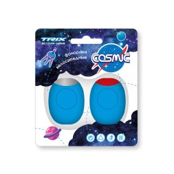 Фонари детские Trix Cosmic LTTX2672BCS, комплект, передний/задний, 2 диода, 3 режима, силикон, Blue