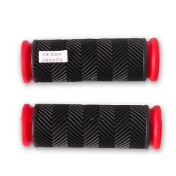Велосипедные грипсы, 90 мм, резиновые, красный