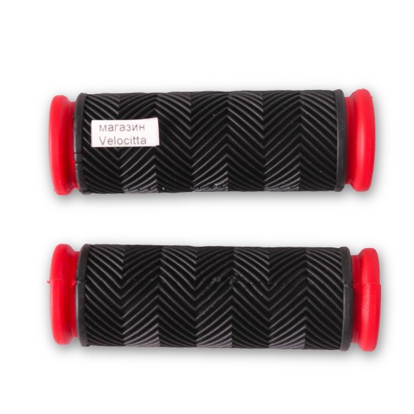 Велосипедные грипсы, 90 мм, резиновые, красный