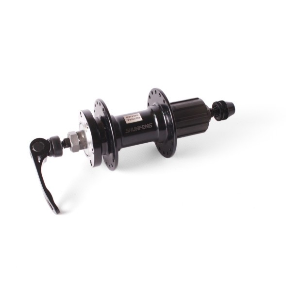 Велосипедная втулка Shunfeng, задняя, 145 мм, под кассету 8-9 скоростей, c эксцентриком, под диск, 36H, алюминий