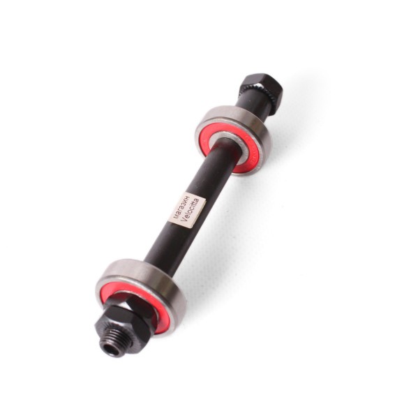 Ось велосипедная Shunfeng, задняя, 3/8&amp;quot;x145 мм, сталь, под эксцентрик с промподшипниками (красный 6200)