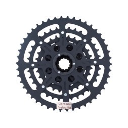 Кассета для велосипеда Shimano Cues LG300-9, Linkglide, 9 скоростей, 11-46T, черный