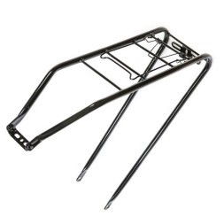 Велобагажник задний, 28&amp;quot;, стальной, усиленный с прижимной лапкой, Black