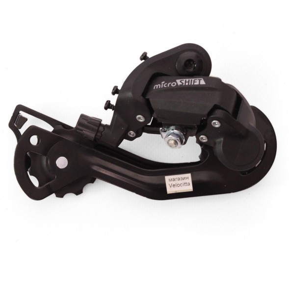 Переключатель велосипедный MicroShift RD-M21L, задний, SGS, 2/3x6/7 speed, крепление на болт, Black