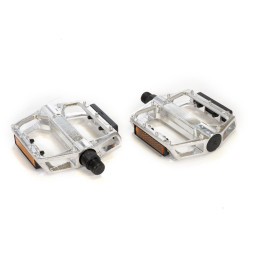 Педали велосипедные PD-805-9x16-SL, Platform, 110x100 мм, алюминиевые, резьба 9/16&amp;quot;, с шипами, серебристые