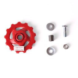 Ролик заднего переключателя Kenli KL-4012C, 13T, пластик, 8/9 скоростей, красный