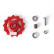 Ролик заднего переключателя Kenli KL-4012C, 13T, пластик, 8/9 скоростей, красный