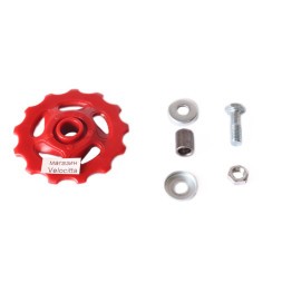 Ролик заднего переключателя Kenli KL-4012C, 13T, пластик, 8/9 скоростей, красный