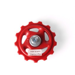 Ролик заднего переключателя Kenli KL-4012C, 13T, пластик, 8/9 скоростей, красный