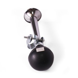 Клаксон велосипедный Joy Kie 86B-01 (саксофон), гнутый, один рожок, Ø 73х180 мм, резиновая груша, хромированный