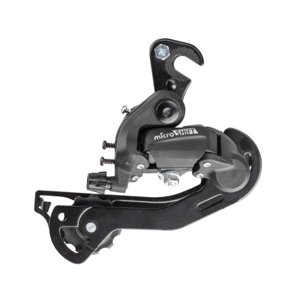 Переключатель задний Microshift RD-M21SA, 6/7 скор., зубья 11-32T, крепление на крюк, торг. уп.