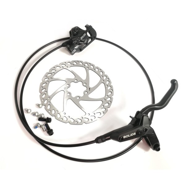 Тормоз задний гидравлический Saiguan UB-001, PM/PM, 160 мм, 1350 мм, в сборе, с ротором 160 мм, комплект