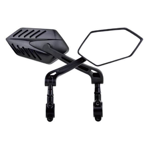 Зеркало велосипедное EasyDo RM-05-ED-3247(left), заднего вида, на руль кольцевое 22-25 мм, выпуклое, 72х140 мм, алюминий, Black