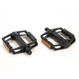 Велопедали PD-805-9x16-BK, Platform, алюминиевые, 110x100 мм, резьба 9/16&amp;quot;, с шипами, Черный