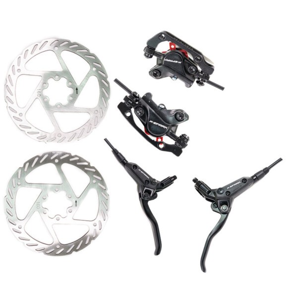 Тормоз дисковый X-Spark HD-M500, гидравлический, комплект, передний 1000 мм + задний 1700 мм, ротор 160мм-2шт., Black