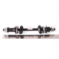 Ось велосипедная Shunfeng, для задней втулки, 3/8"x170 мм, с чашками, черная, конуса с пыльниками