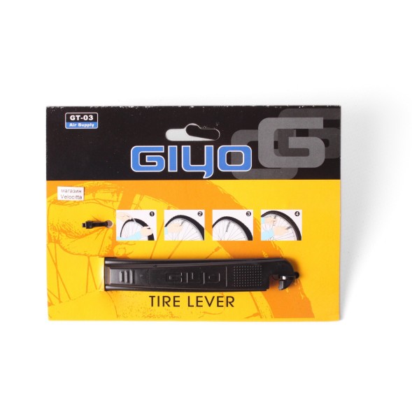 Монтажки велосипедные Giyo GT-03, нейлоновые, комплект 2 шт, черный