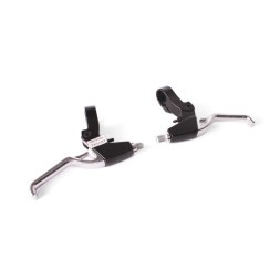 Ручки тормозные велосипедные BLF, под шифтер, 3 пальца, алюминий, черный/серебристый