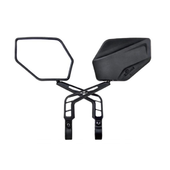 Зеркало заднего вида EasyDo RM-04-ED-3202(left), крепление на руль 20-22 мм, плоское, 90х120 мм, ALU, черный