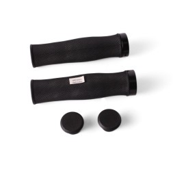 Грипсы велосипедные GD21-627, 120 мм, алюм. кольца, антискользящие, анатомические, черный