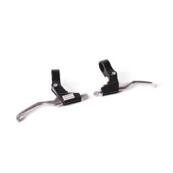 Тормозные ручки BLF, 3 пальца, V-брэйк, алюминий, черно-серебро